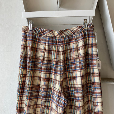 70's Plaid Women’s Trousers - 29” x 33”