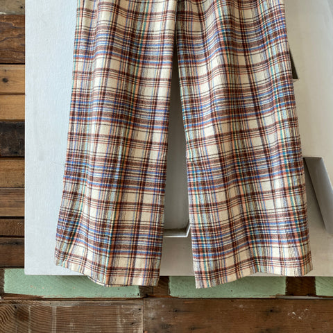 70's Plaid Women’s Trousers - 29” x 33”