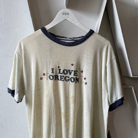 70’s Thrashed Oregon Ringer - Large