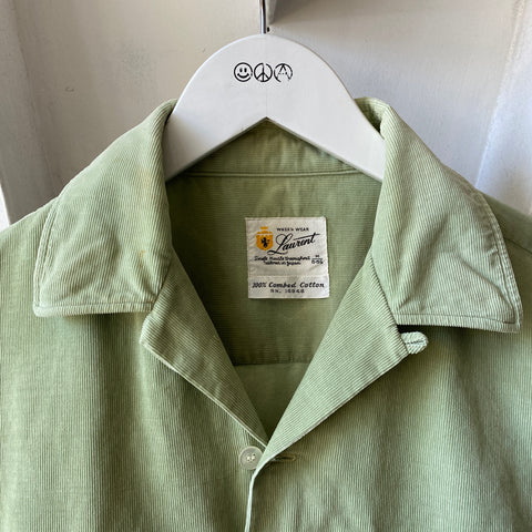 60's Corduroy Camp Collar Shirt - Medium