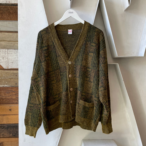 60’s Fuzzy Cardigan Sweater - Large