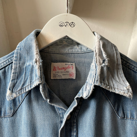 70’s Wrangler Denim Western Shirt - Small