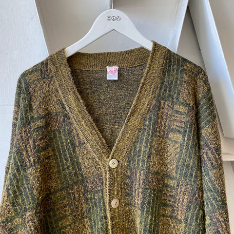 60’s Fuzzy Cardigan Sweater - Large