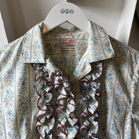 60’s Ten-Tex Ruffled Western Shirt - XS