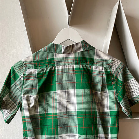 70’s Plaid Button Down - XS