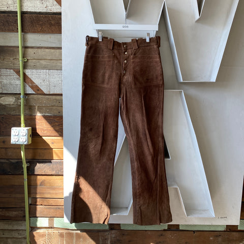 70's Leather Pants - 32” x 32”