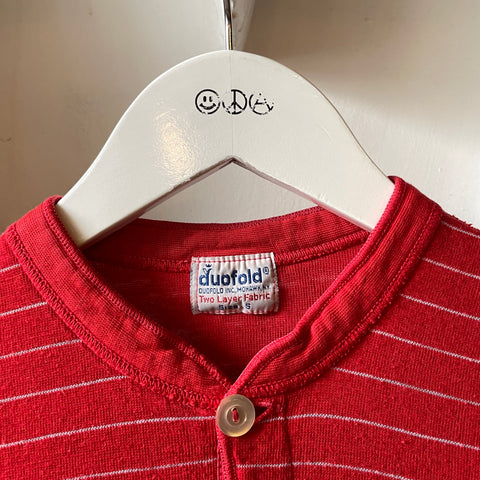 70’s Candy Cane Duofold Henley Thermal - Medium