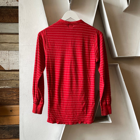 70’s Candy Cane Duofold Henley Thermal - Medium