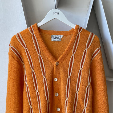 60’s Patterned Mohair Cardigan - Medium