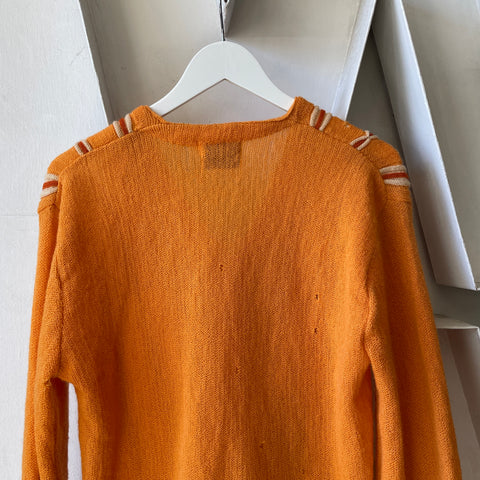 60’s Patterned Mohair Cardigan - Medium