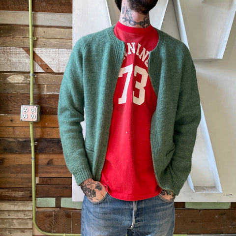 60’s Wool Zip Sweater - Medium