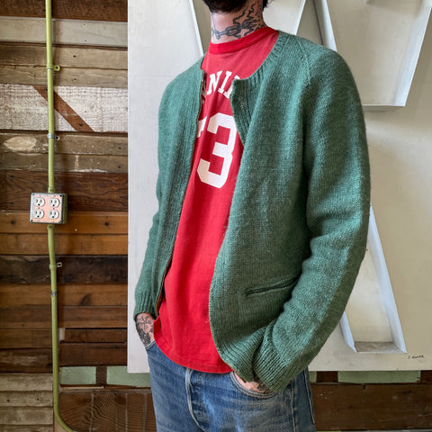 60’s Wool Zip Sweater - Medium