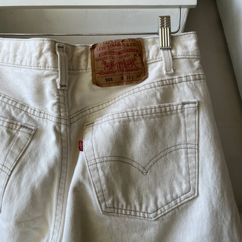 90’s White Levi’s 501 - 30” x 29”