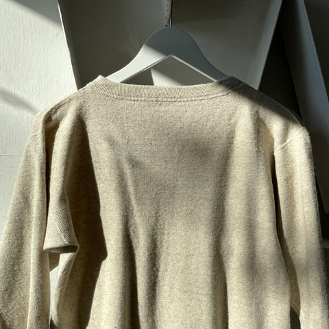 60’s Wool Knit Long Sleeve Tee - Medium