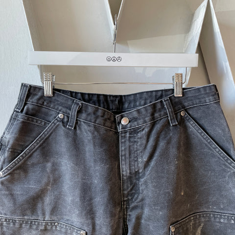 90’s Thrashed Cropped Carhartt Dungarees - 33” x 23”