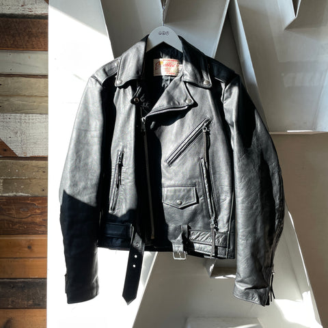 80’s Leather Moto Jacket - Medium