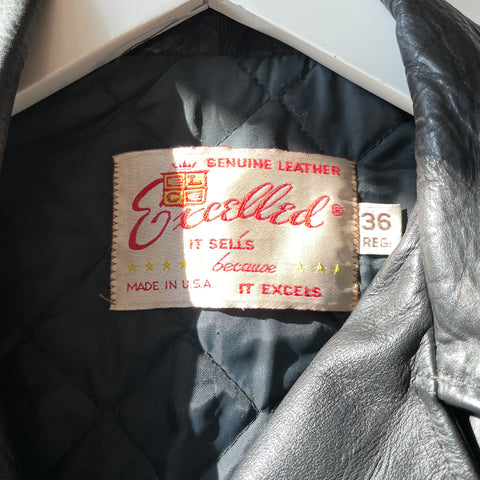 80’s Leather Moto Jacket - Medium