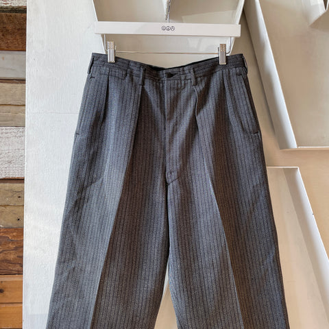 50’s Striped Pleated Trousers - 30” x 29”