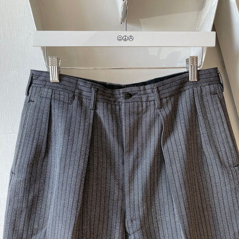 50’s Striped Pleated Trousers - 30” x 29”