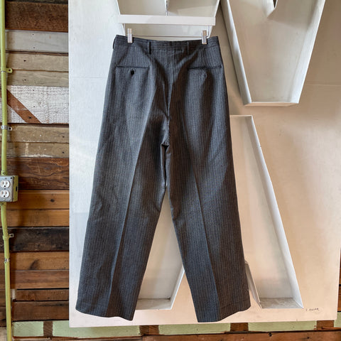 50’s Striped Pleated Trousers - 30” x 29”