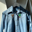 70’s Embroidered Chambray Western Shirt - Small