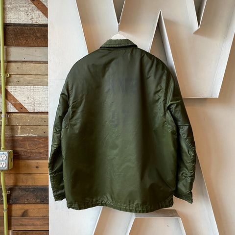 70’s Stenciled Impermeable Deck Jacket - Large
