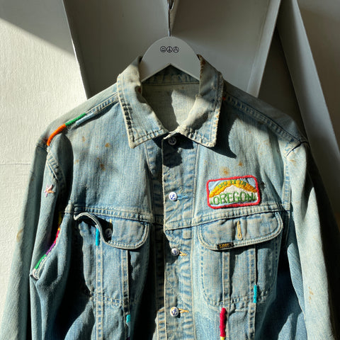70’s Lee Patched Denim Jacket - Medium