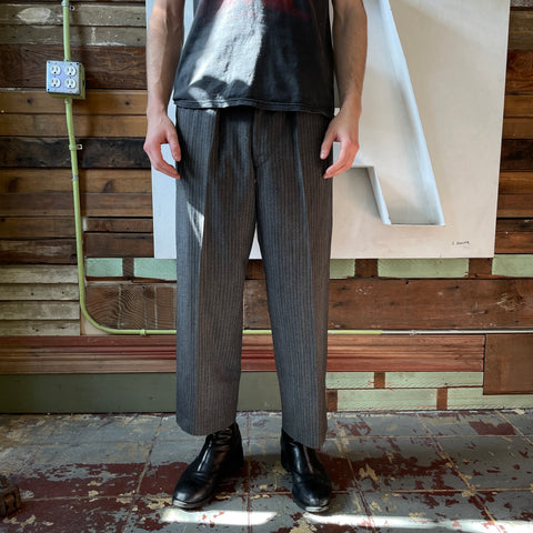 50’s Striped Pleated Trousers - 30” x 29”