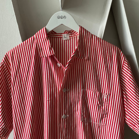 70's Striped Work Shirt - Large