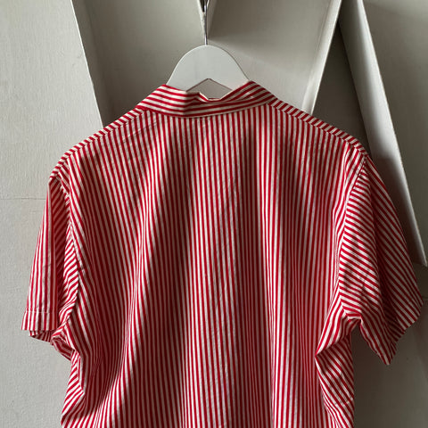 70's Striped Work Shirt - Large