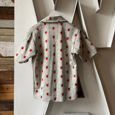 70’s Apple Print Party Shirt - Medium