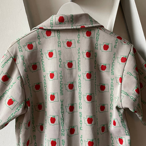 70’s Apple Print Party Shirt - Medium