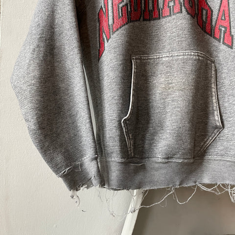 80’s Thrashed Nebraska Gusset Hoodie - XL