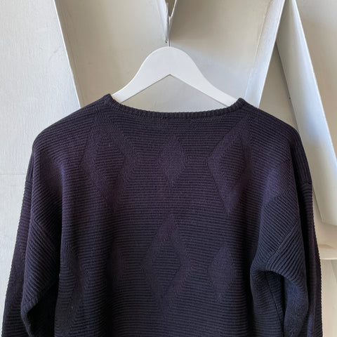 60’s Diamond Pattern Sweater - Large
