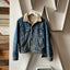 70’s Silver Spur Sherpa Denim Jacket - Large
