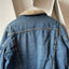 70’s Silver Spur Sherpa Denim Jacket - Large