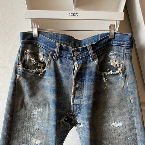 60's Big E Repaired Levi's Redlines 501 - 33” x 27”