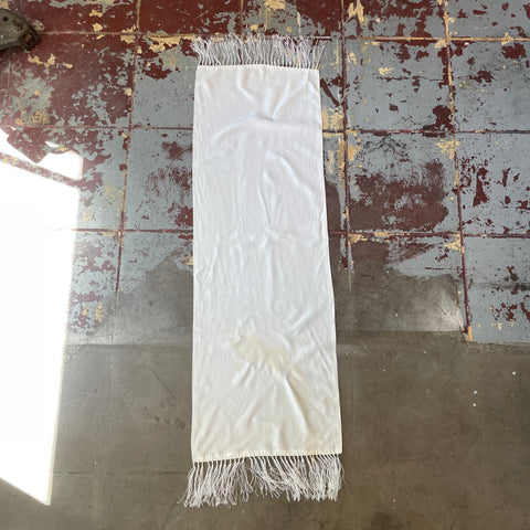 60’s White Rayon Scarf - OS