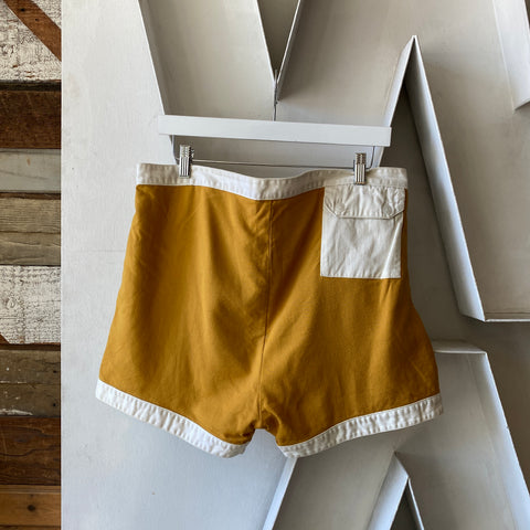 60's Mustard Trunks - 35” x 3.5”