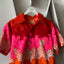 60’s Barkcloth Aloha Loop Collar - Large