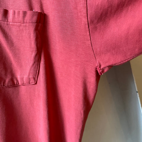 80's Red Pocket Tee - Large