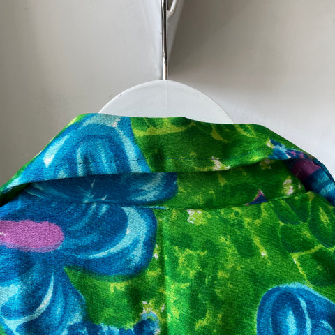 70’s Kauai Barkcloth Aloha Shirt - Medium