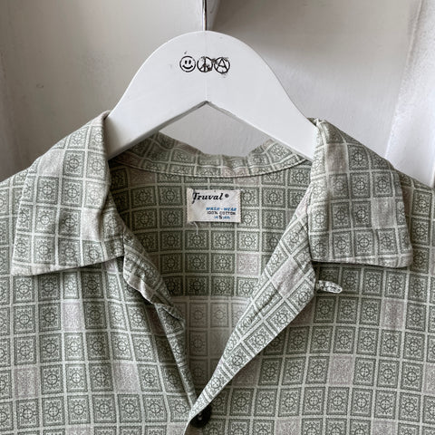 60’s Truval Patterned Loop Collar - Small