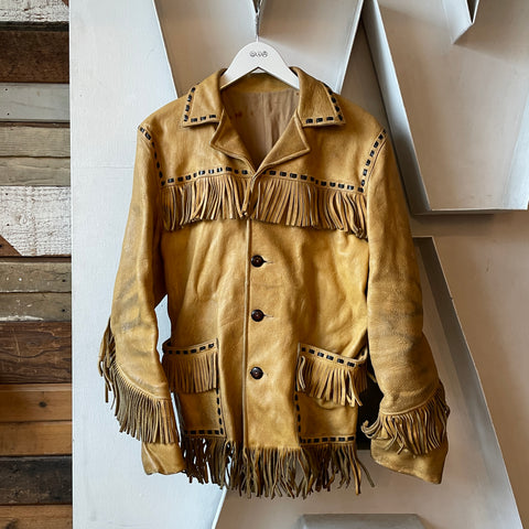 40’s Fringed Buckskin Jacket - Small