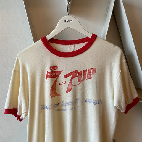 80’s Seagrams and 7Up Ringer Tee - Medium
