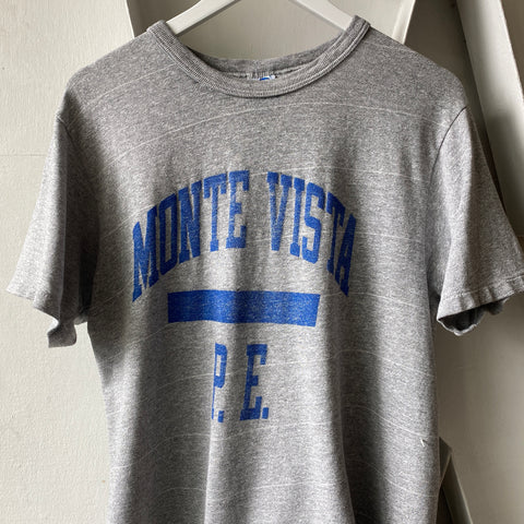 90's Cropped PE Shirt - Medium
