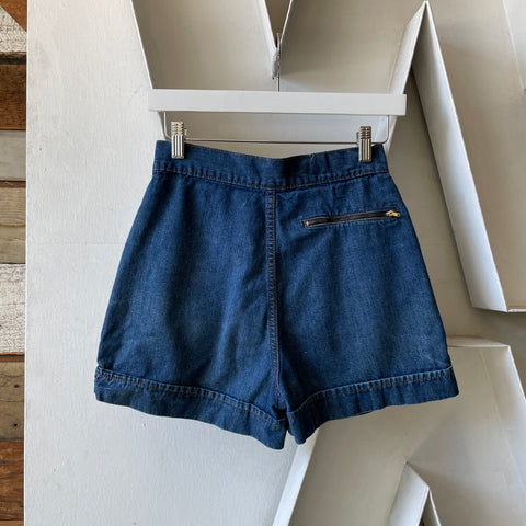 70’s Denim Bush Shorts - 24” x 2.5”