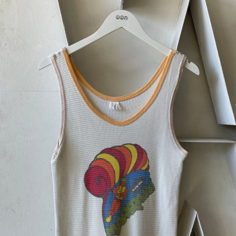 70’s Maherajah Water Skis Waffleknit Tank - Medium