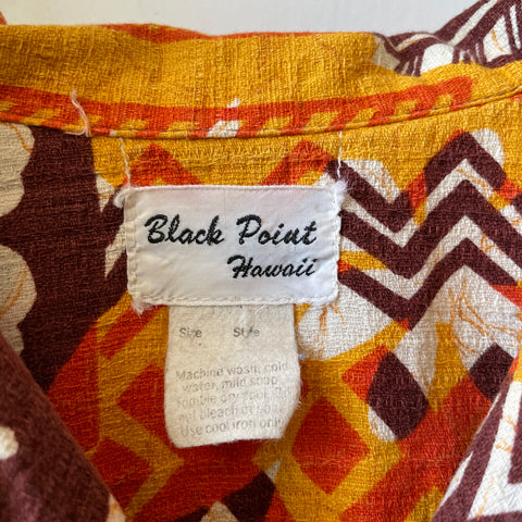 60’s Black Point Hawaiian Shirt - Medium