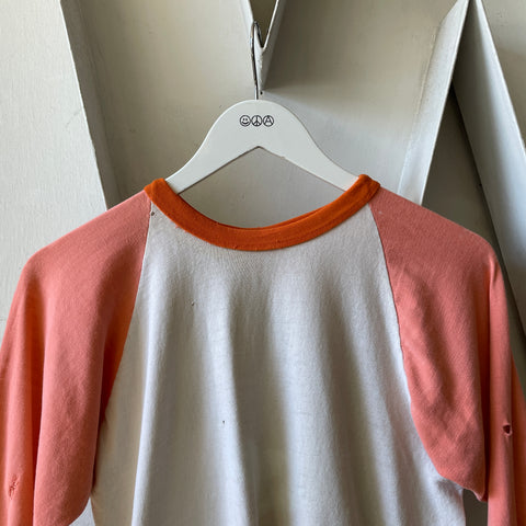 70’s Russell Thrashed Raglan Fader - XS